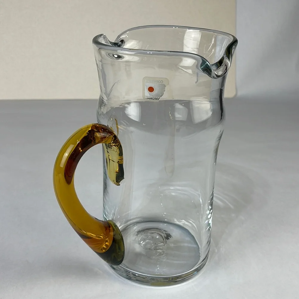 Vintage Blenko Handmade Blown Glass Pitcher - Picture 1 of 16